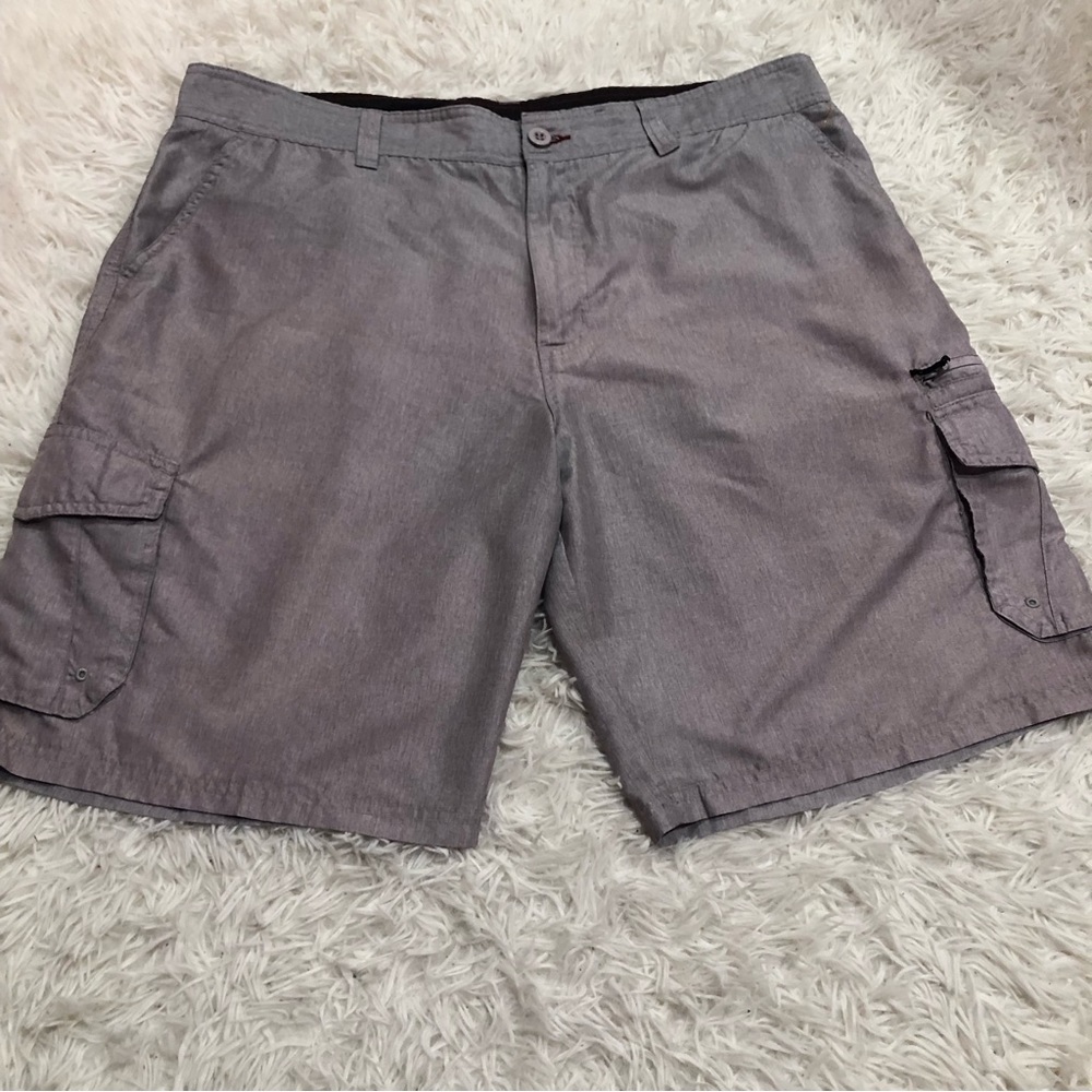 Burnside Lightweight Cargo Shorts Mens size 38 Grey